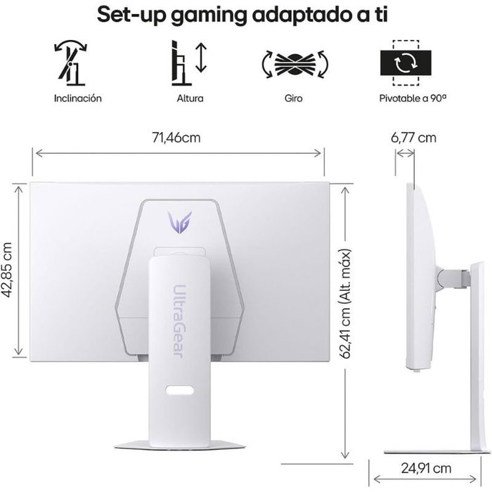 LG UltraGear 32G810SA-W Smart Monitor Gaming 4K UHD 32 pulg. Blanco